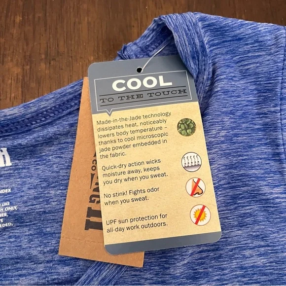 Duluth Women’s Armachillo Cooling Tank Top Blue Heather Size M NEW Quick Dry UPF - Picture 3 of 6